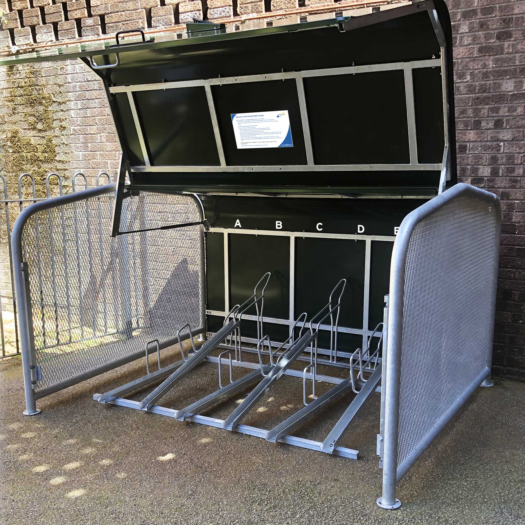 FalcoPod Bike Hangar Open